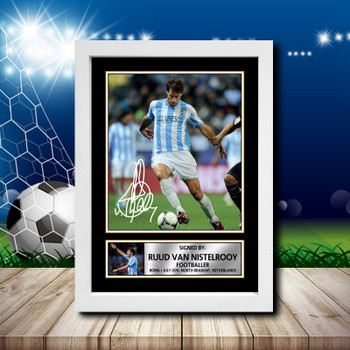 Ruud Van Nistelrooy Malaga 2 Signed Autographed Footballers Star Poster Print Framed Merch Gift Ruud Van Nistelrooy Malaga 2 Signed Autographed Footballers Star Poster Print Framed Merch Gift