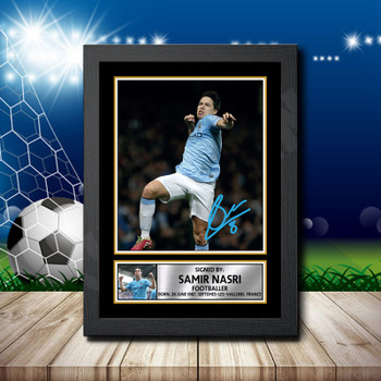 Samir Nasri 1 Signed Autographed Footballers Star Poster Print Framed Merch Gift Samir Nasri 1 Signed Autographed Footballers Star Poster Print Framed Merch Gift