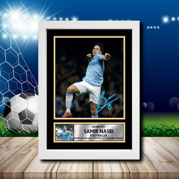 Samir Nasri 1 Signed Autographed Footballers Star Poster Print Framed Merch Gift Samir Nasri 1 Signed Autographed Footballers Star Poster Print Framed Merch Gift