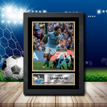 Samir Nasri 2 Signed Autographed Footballers Star Poster Print Framed Merch Gift Samir Nasri 2 Signed Autographed Footballers Star Poster Print Framed Merch Gift