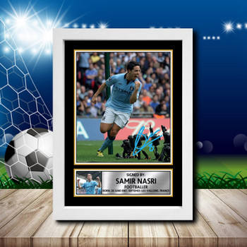 Samir Nasri 2 Signed Autographed Footballers Star Poster Print Framed Merch Gift Samir Nasri 2 Signed Autographed Footballers Star Poster Print Framed Merch Gift