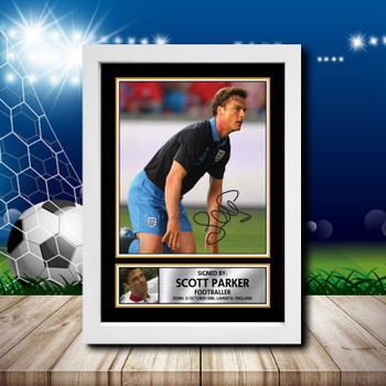 Scott Parker 2 Signed Autographed Footballers Star Poster Print Framed Merch Gift