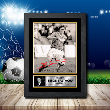 Sergei Baltacha 2 Signed Autographed Footballers Star Poster Print Framed Merch Gift Sergei Baltacha 2 Signed Autographed Footballers Star Poster Print Framed Merch Gift