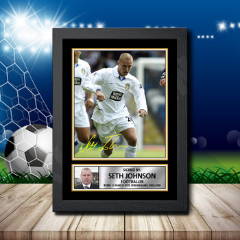 Seth Johnson Signed Autographed Footballers Star Poster Print Framed Merch Gift Seth Johnson Signed Autographed Footballers Star Poster Print Framed Merch Gift