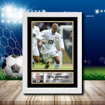 Seth Johnson Signed Autographed Footballers Star Poster Print Framed Merch Gift Seth Johnson Signed Autographed Footballers Star Poster Print Framed Merch Gift