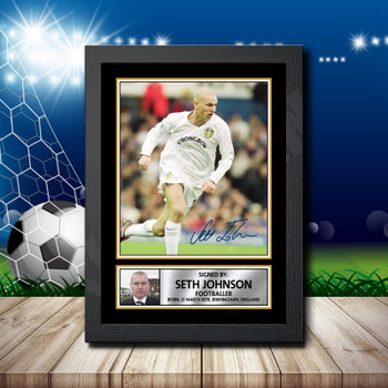 Seth Johnson 2 Signed Autographed Footballers Star Poster Print Framed Merch Gift Seth Johnson 2 Signed Autographed Footballers Star Poster Print Framed Merch Gift