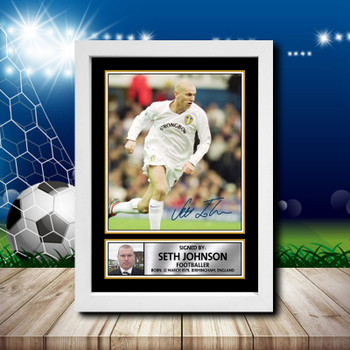 Seth Johnson 2 Signed Autographed Footballers Star Poster Print Framed Merch Gift Seth Johnson 2 Signed Autographed Footballers Star Poster Print Framed Merch Gift