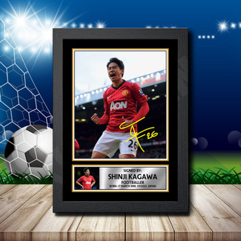 Shinji Kagawa 1 Signed Autographed Footballers Star Poster Print Framed Merch Gift Shinji Kagawa 1 Signed Autographed Footballers Star Poster Print Framed Merch Gift