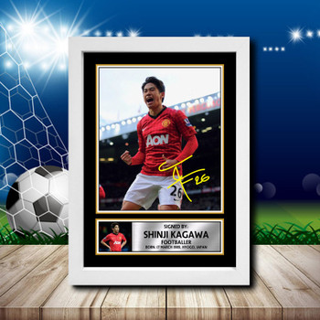 Shinji Kagawa 1 Signed Autographed Footballers Star Poster Print Framed Merch Gift Shinji Kagawa 1 Signed Autographed Footballers Star Poster Print Framed Merch Gift