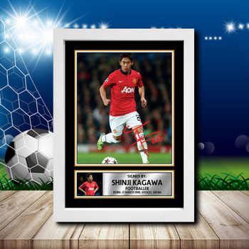 Shinji Kagawa 2 Signed Autographed Footballers Star Poster Print Framed Merch Gift Shinji Kagawa 2 Signed Autographed Footballers Star Poster Print Framed Merch Gift