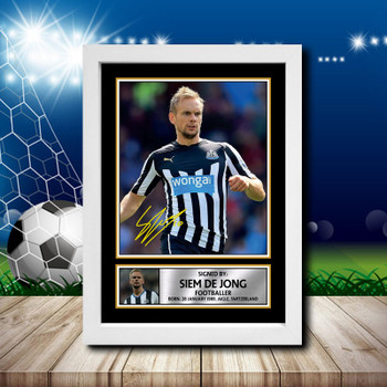 Siem De Jong 1 Signed Autographed Footballers Star Poster Print Framed Merch Gift Siem De Jong 1 Signed Autographed Footballers Star Poster Print Framed Merch Gift