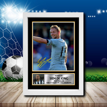 Siem De Jong 2 Signed Autographed Footballers Star Poster Print Framed Merch Gift Siem De Jong 2 Signed Autographed Footballers Star Poster Print Framed Merch Gift
