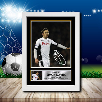 Simon Davies Signed Autographed Footballers Star Poster Print Framed Merch Gift Simon Davies Signed Autographed Footballers Star Poster Print Framed Merch Gift
