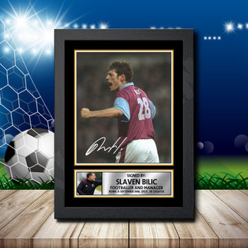 Slaven Bilic 1 Signed Autographed Footballers Star Poster Print Framed Merch Gift Slaven Bilic 1 Signed Autographed Footballers Star Poster Print Framed Merch Gift