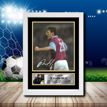 Slaven Bilic 1 Signed Autographed Footballers Star Poster Print Framed Merch Gift