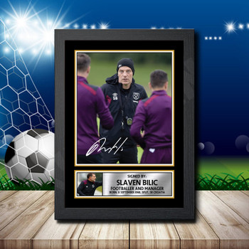 Slaven Bilic 2 Signed Autographed Footballers Star Poster Print Framed Merch Gift Slaven Bilic 2 Signed Autographed Footballers Star Poster Print Framed Merch Gift