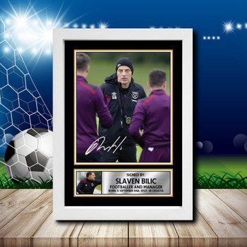 Slaven Bilic 2 Signed Autographed Footballers Star Poster Print Framed Merch Gift Slaven Bilic 2 Signed Autographed Footballers Star Poster Print Framed Merch Gift