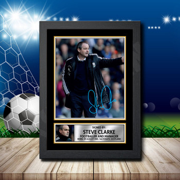 Steve Clarke Signed Autographed Footballers Star Poster Print Framed Merch Gift Steve Clarke Signed Autographed Footballers Star Poster Print Framed Merch Gift