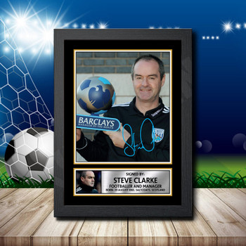Steve Clarke 2 Signed Autographed Footballers Star Poster Print Framed Merch Gift Steve Clarke 2 Signed Autographed Footballers Star Poster Print Framed Merch Gift