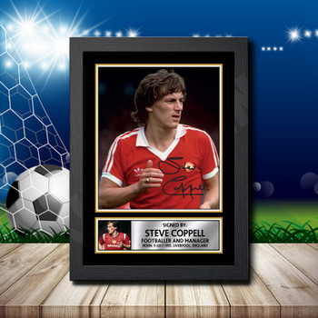 Steve Coppell 2 Signed Autographed Footballers Star Poster Print Framed Merch Gift