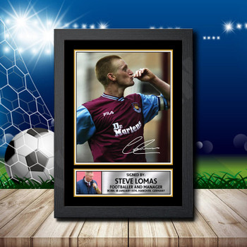 Steve Lomas 1 Signed Autographed Footballers Star Poster Print Framed Merch Gift