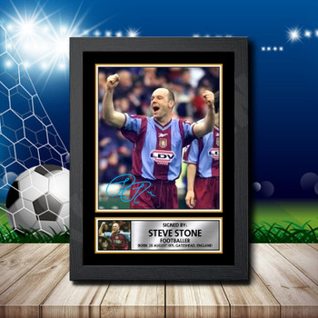 Steve Stone Signed Autographed Footballers Star Poster Print Framed Merch Gift Steve Stone Signed Autographed Footballers Star Poster Print Framed Merch Gift