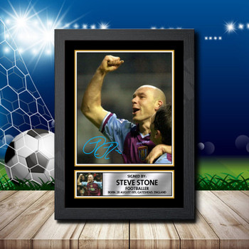 Steve Stone 2 Signed Autographed Footballers Star Poster Print Framed Merch Gift
