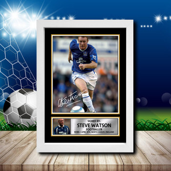 Steve Watson Signed Autographed Footballers Star Poster Print Framed Merch Gift