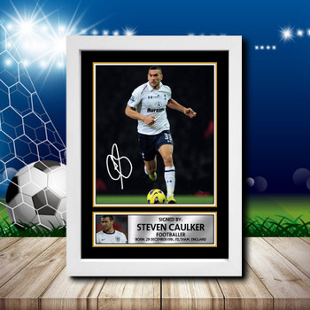 Steven Caulker Signed Autographed Footballers Star Poster Print Framed Merch Gift Steven Caulker Signed Autographed Footballers Star Poster Print Framed Merch Gift