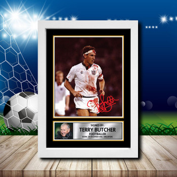 Terry Butcher 2 Signed Autographed Footballers Star Poster Print Framed Merch Gift Terry Butcher 2 Signed Autographed Footballers Star Poster Print Framed Merch Gift