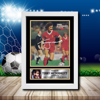 Terry Mcdermott 1 Signed Autographed Footballers Star Poster Print Framed Merch Gift Terry Mcdermott 1 Signed Autographed Footballers Star Poster Print Framed Merch Gift