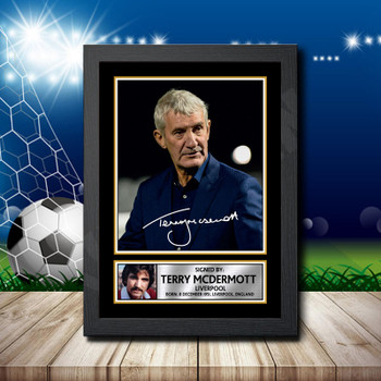 Terry Mcdermott 2 Signed Autographed Footballers Star Poster Print Framed Merch Gift Terry Mcdermott 2 Signed Autographed Footballers Star Poster Print Framed Merch Gift