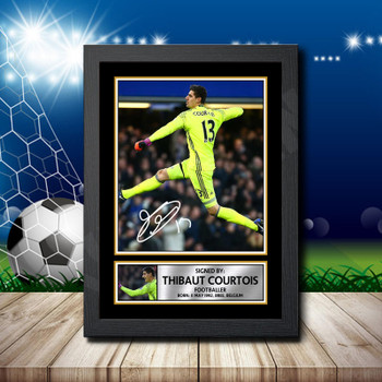 Thibaut Courtois Signed Autographed Footballers Star Poster Print Framed Merch Gift Thibaut Courtois Signed Autographed Footballers Star Poster Print Framed Merch Gift