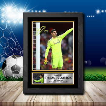 Thibaut Courtois 2 Signed Autographed Footballers Star Poster Print Framed Merch Gift Thibaut Courtois 2 Signed Autographed Footballers Star Poster Print Framed Merch Gift