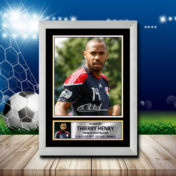 Thierry Henry 1 Signed Autographed Footballers Star Poster Print Framed Merch Gift Thierry Henry 1 Signed Autographed Footballers Star Poster Print Framed Merch Gift