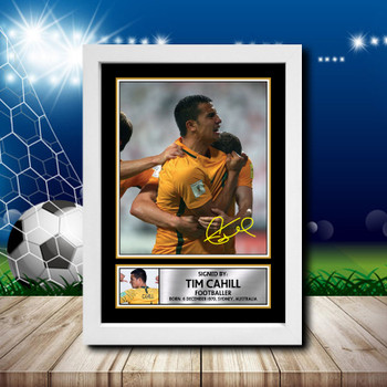 Tim Cahill Signed Autographed Footballers Star Poster Print Framed Merch Gift Tim Cahill Signed Autographed Footballers Star Poster Print Framed Merch Gift
