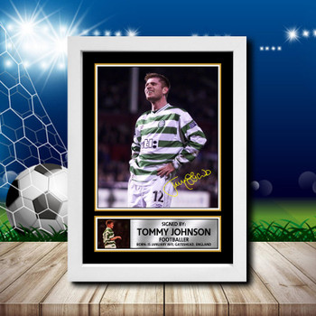 Tommy Johnson Signed Autographed Footballers Star Poster Print Framed Merch Gift Tommy Johnson Signed Autographed Footballers Star Poster Print Framed Merch Gift