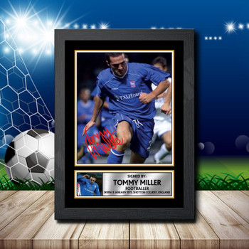 Tommy Miller Signed Autographed Footballers Star Poster Print Framed Merch Gift Tommy Miller Signed Autographed Footballers Star Poster Print Framed Merch Gift
