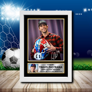 Travis Pastrana 2 Signed Autographed Footballers Star Poster Print Framed Merch Gift