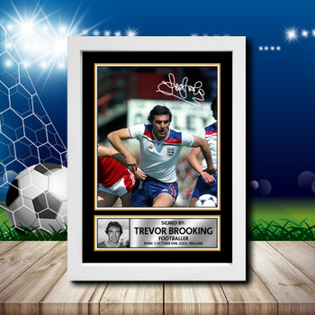 Trevor Brooking 2 Signed Autographed Footballers Star Poster Print Framed Merch Gift Trevor Brooking 2 Signed Autographed Footballers Star Poster Print Framed Merch Gift