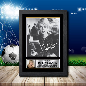 Twiggy Lawson Signed Autographed Footballers Star Poster Print Framed Merch Gift Twiggy Lawson Signed Autographed Footballers Star Poster Print Framed Merch Gift