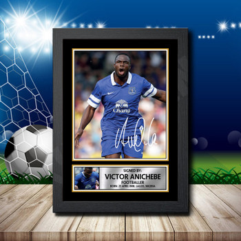 Victor Anichebe Signed Autographed Footballers Star Poster Print Framed Merch Gift Victor Anichebe Signed Autographed Footballers Star Poster Print Framed Merch Gift
