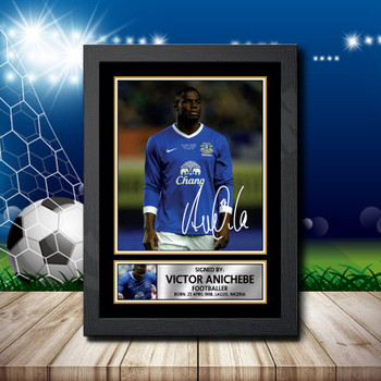 Victor Anichebe 2 Signed Autographed Footballers Star Poster Print Framed Merch Gift Victor Anichebe 2 Signed Autographed Footballers Star Poster Print Framed Merch Gift