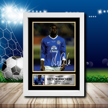 Victor Anichebe 2 Signed Autographed Footballers Star Poster Print Framed Merch Gift Victor Anichebe 2 Signed Autographed Footballers Star Poster Print Framed Merch Gift