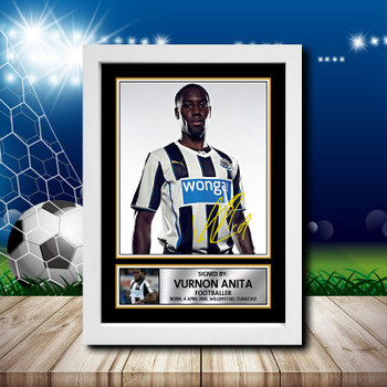 Vurnon Anita 1 Signed Autographed Footballers Star Poster Print Framed Merch Gift Vurnon Anita 1 Signed Autographed Footballers Star Poster Print Framed Merch Gift