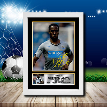 Vurnon Anita 2 Signed Autographed Footballers Star Poster Print Framed Merch Gift Vurnon Anita 2 Signed Autographed Footballers Star Poster Print Framed Merch Gift