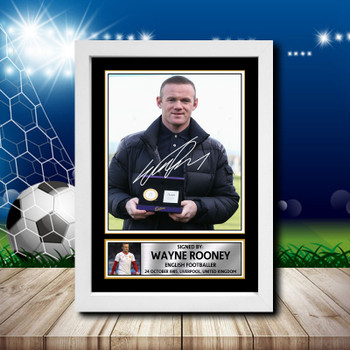Wayne Rooney 1 Signed Autographed Footballers Star Poster Print Framed Merch Gift Wayne Rooney 1 Signed Autographed Footballers Star Poster Print Framed Merch Gift