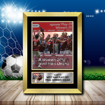 West Ham Play Off Final Winners Squad 1 Signed Autographed Footballers Star Poster Print Framed Merch Gift West Ham Play Off Final Winners Squad 1 Signed Autographed Footballers Star Poster Print Framed Merch Gift