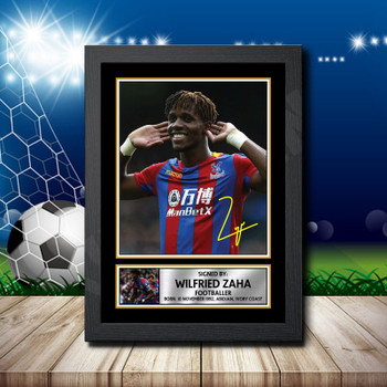 Wilfried Zaha 2 Signed Autographed Footballers Star Poster Print Framed Merch Gift Wilfried Zaha 2 Signed Autographed Footballers Star Poster Print Framed Merch Gift