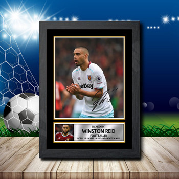 Winston Reid 2 Signed Autographed Footballers Star Poster Print Framed Merch Gift Winston Reid 2 Signed Autographed Footballers Star Poster Print Framed Merch Gift